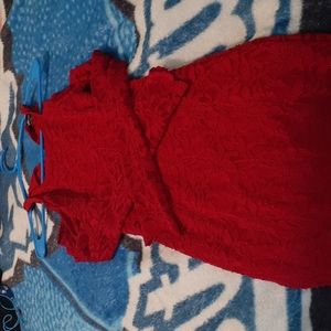Red laced dress